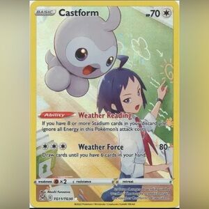 🌤️ Castform TG11/TG30 Trainer Gallery Pokémon Card – Near Mint 🌤️